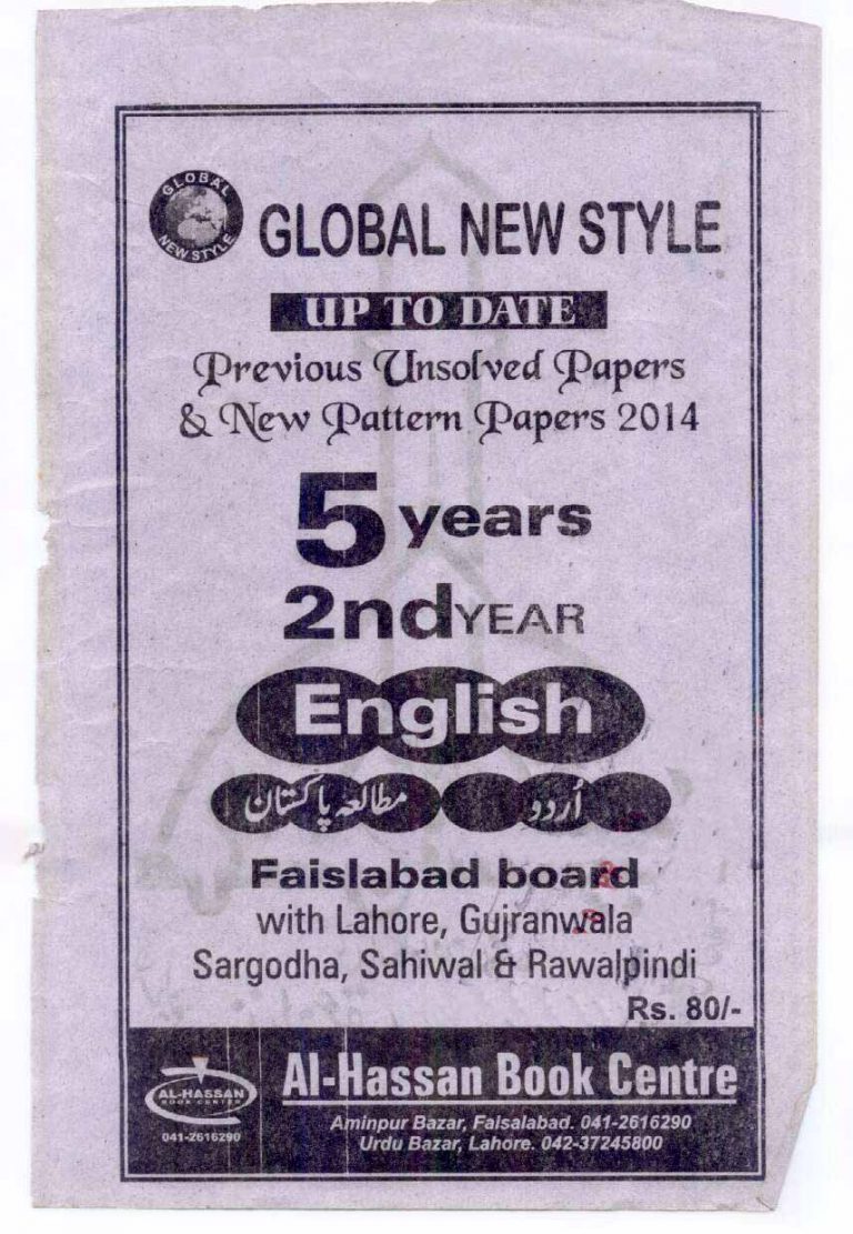 Past Papers for 12th Class (Part 2 English, Pak Study & Urdu)