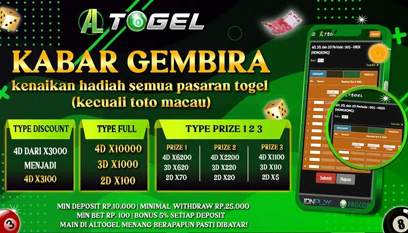 ALTOGEL Pilihan Nomor Satu Player Toto Togel Online Indonesia 1