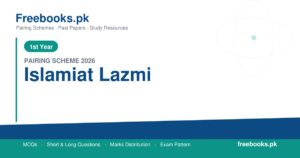 1st Year Islamiat Lazmi Pairing Scheme 2026 Punjab Boards PDF Download - freebooks.pk