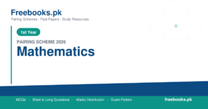 1st Year Mathematics Pairing Scheme 2026 Punjab Boards PDF Download - freebooks.pk