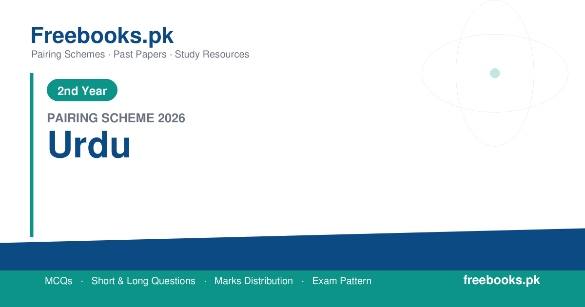 2nd Year Urdu Pairing Scheme 2026 Punjab Boards PDF Download - freebooks.pk