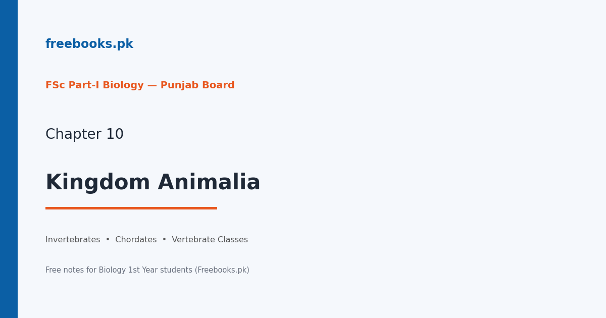 Biology 1st Year Chapter 10: Kingdom Animalia – free notes (Freebooks.pk)