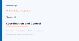 Chapter 17: Coordination and Control - Biology 2nd Year Notes (Freebooks.pk)