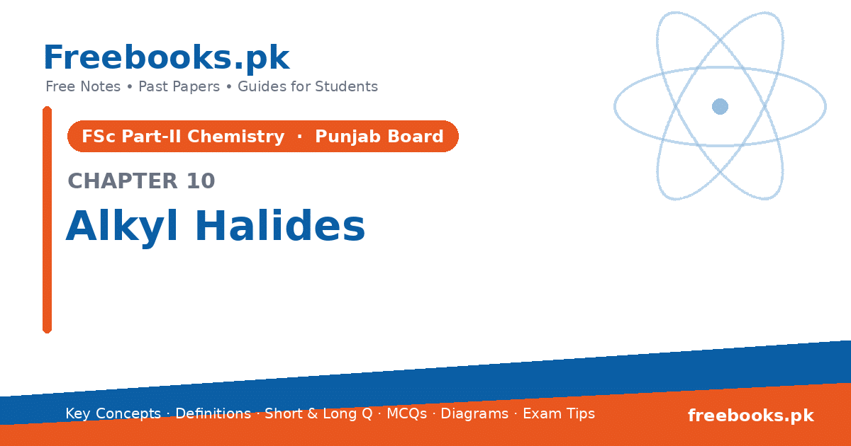 Chemistry 2nd Year Chapter 10: Alkyl Halides – free notes (Freebooks.pk)