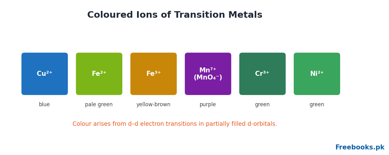 Chemistry 2nd Year Chapter 6 – Coloured ions (Freebooks.pk)