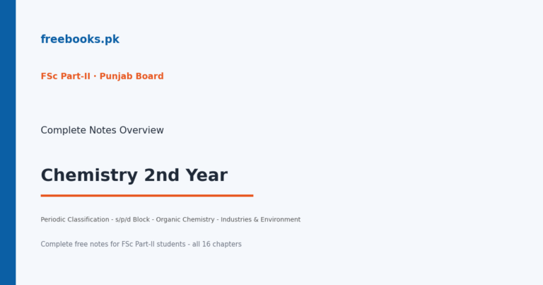 Chemistry 2nd Year notes