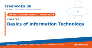 Computer Science 1st Year Chapter 1: Basics of Information Technology – Notes cover | Freebooks.pk
