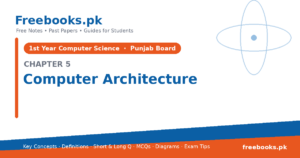 Computer Science 1st Year Chapter 5: Computer Architecture – Notes cover | Freebooks.pk