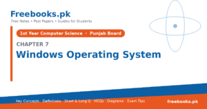 Computer Science 1st Year Chapter 7: Windows Operating System – Notes cover | Freebooks.pk