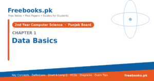 Computer Science 2nd Year Chapter 1: Data Basics – Notes cover | Freebooks.pk