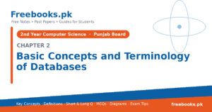 Computer Science 2nd Year Chapter 2: Database Concepts and Terminology – Notes cover | Freebooks.pk