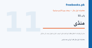 معاشیات اول سال باب 11 منڈی کور امیج