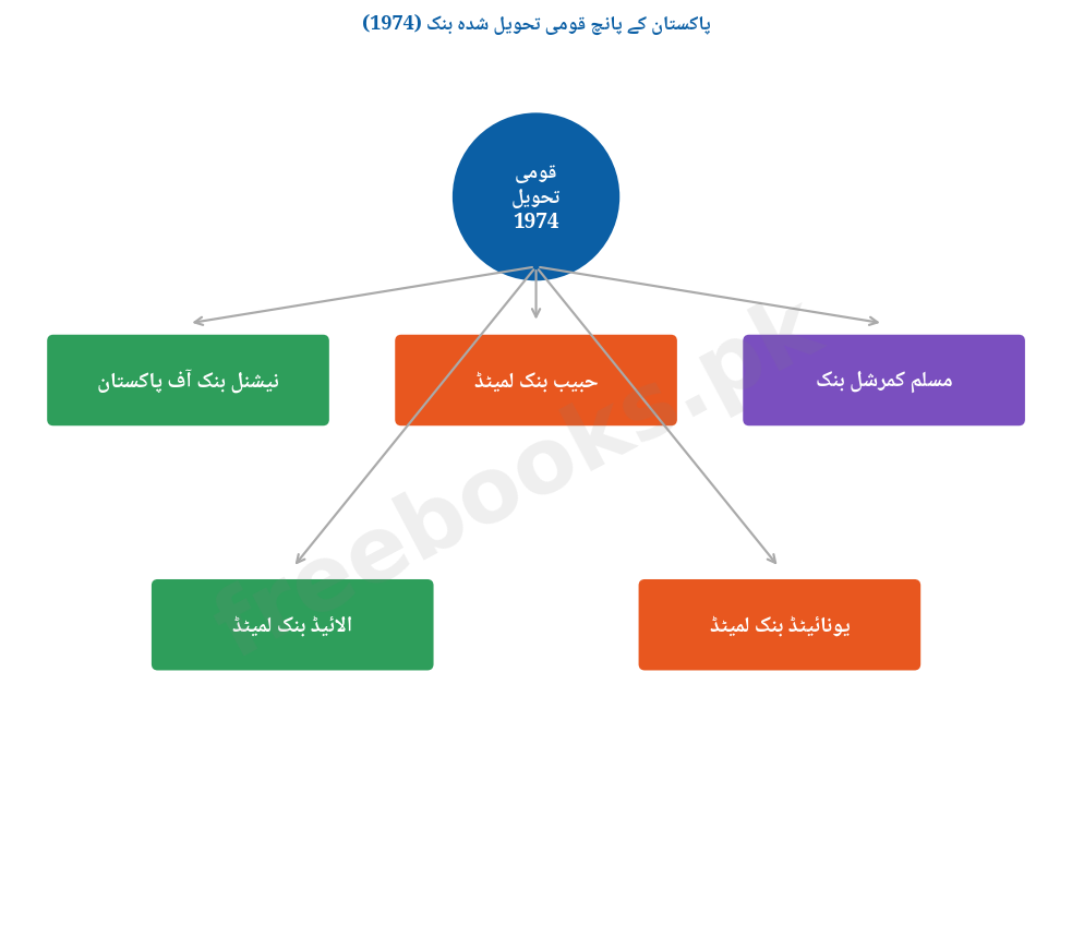پاکستان کے پانچ قومی تحویل شدہ بنک - معاشیات دوم سال اردو میڈیم (Freebooks.pk)