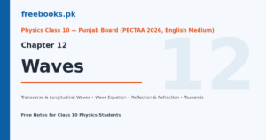 Physics Class 10 Chapter 12 Waves cover image - Freebooks.pk