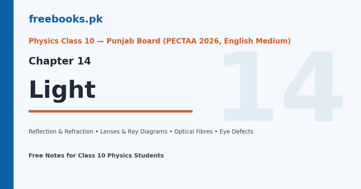 Physics Class 10 Chapter 14 Light cover image - Freebooks.pk