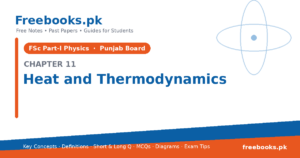 Physics 1st Year Chapter 11: Heat and Thermodynamics – Notes cover | Freebooks.pk