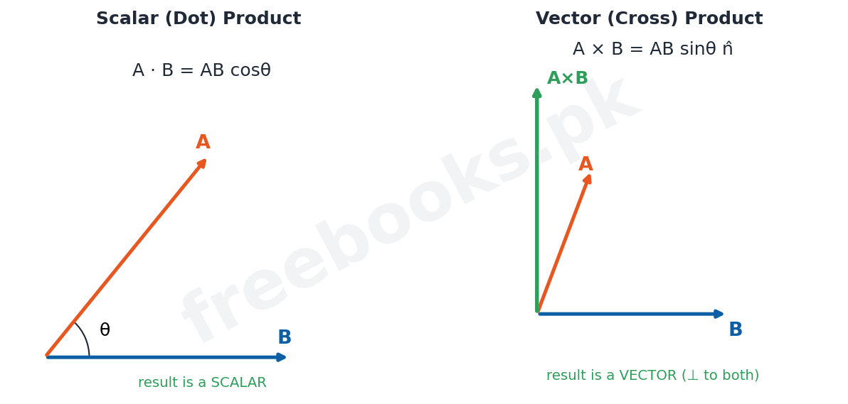 Physics 1st Year Chapter 2 – Scalar and vector products (Freebooks.pk)