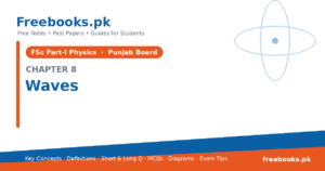 Physics 1st Year Chapter 8: Waves – Notes cover | Freebooks.pk