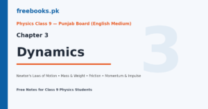 Physics Class 9 Chapter 3 Dynamics cover image