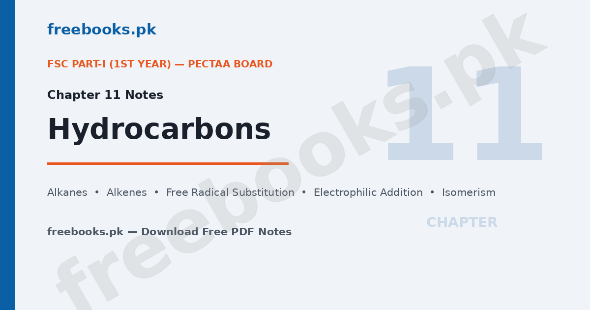 Chemistry Class 11 Chapter 11 Hydrocarbons Notes - FSc Part-I PECTAA Board