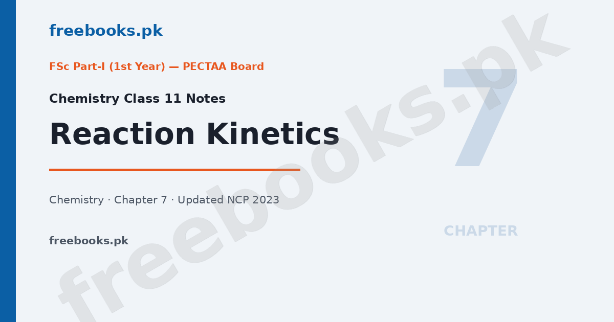 Chemistry Class 11 Chapter 7 Reaction Kinetics notes featured image