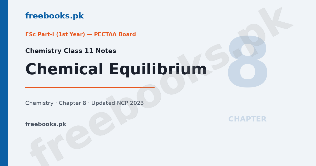 Chemistry Class 11 Chapter 8 Chemical Equilibrium notes featured image
