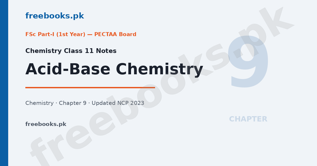 Chemistry Class 11 Chapter 9 Acid-Base Chemistry notes featured image
