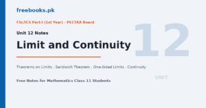 Mathematics Class 11 Unit 12 Limit and Continuity Notes - Freebooks.pk