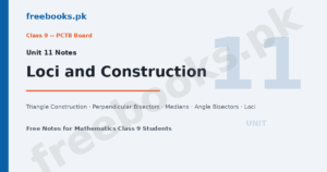 Mathematics Class 9 Unit 11 Loci and Construction Notes - Freebooks.pk