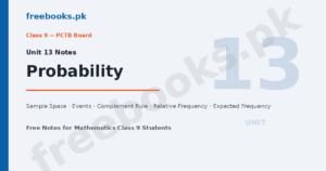 Mathematics Class 9 Unit 13 Probability Notes - Freebooks.pk