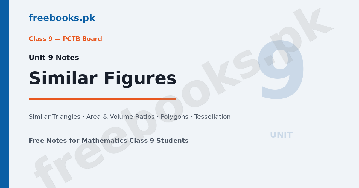 Mathematics Class 9 Unit 9 Similar Figures Notes featured image