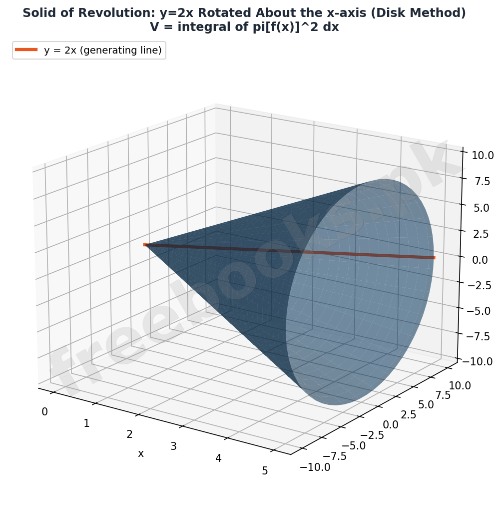 Solid of Revolution (Disk Method) diagram for Integration