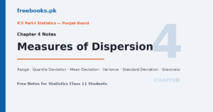 Statistics Class 11 Chapter 4 Measures of Dispersion - freebooks.pk