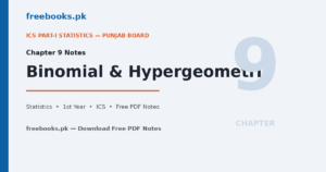 Statistics Class 11 Chapter 9 Binomial and Hypergeometric Distribution - Featured Image