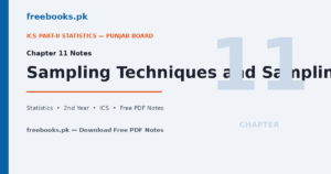 Statistics 2nd Year Chapter 11 Featured Image