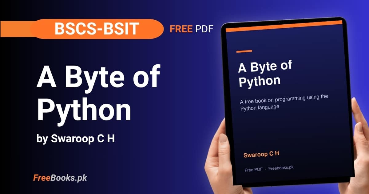 A Byte of Python PDF Download – Swaroop C H Freebooks.pk