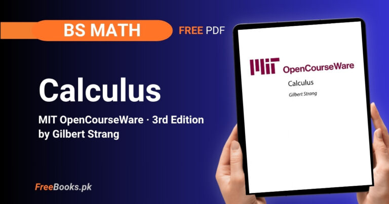 Home 1 Calculus by Gilbert Strang PDF Download β MIT OpenCourseWare (3rd Edition) BS Math