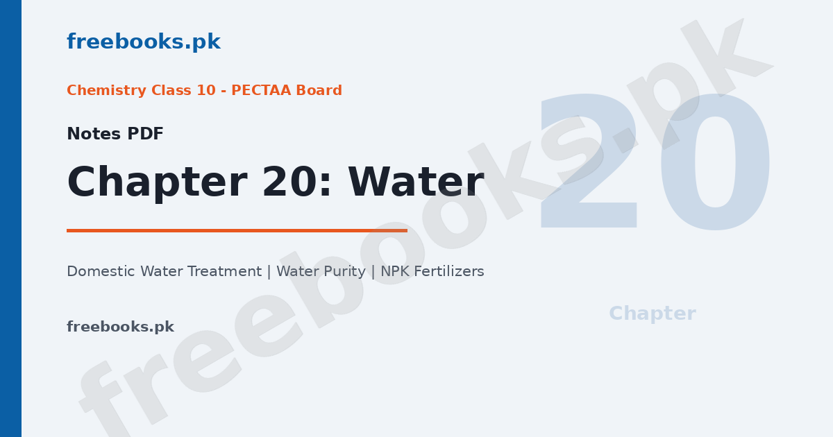 Chemistry Class 10 Chapter 20 Water Notes - Freebooks.pk