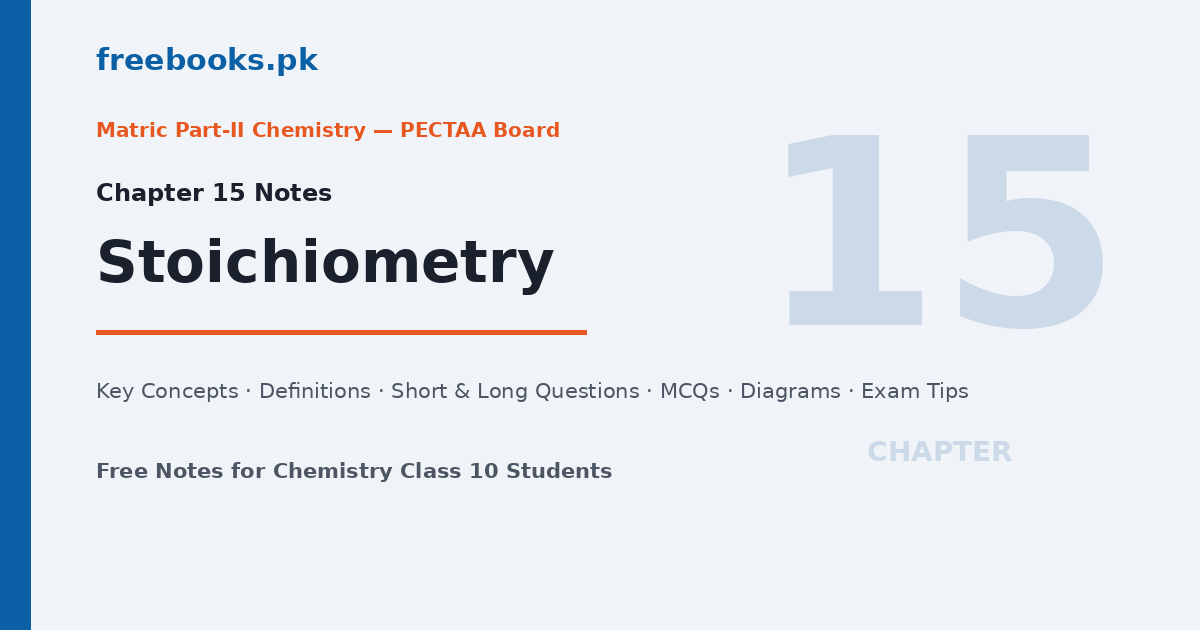 Chemistry Class 10 Chapter 15 Stoichiometry Notes featured image