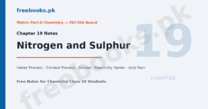 Chemistry Class 10 Chapter 19 Nitrogen and Sulphur notes cover featured image