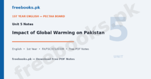 English Class 11 Unit 5: Impact of Global Warming on Pakistan Notes 4