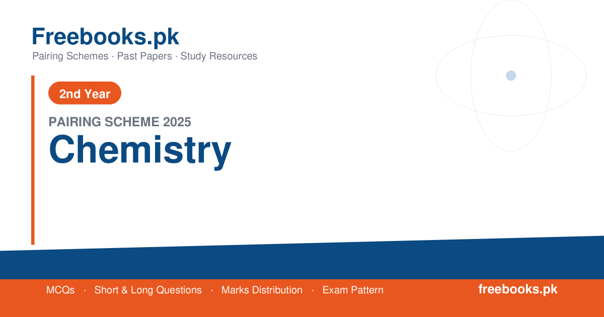 2nd Year Chemistry Pairing Scheme 2025 chart for Punjab Boards - freebooks.pk