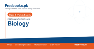 Class 9 Biology Pairing Scheme 2025 for Punjab Boards - free PDF download from freebooks.pk