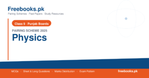 Class 9 Physics Pairing Scheme 2025 for Punjab Boards - free PDF download from freebooks.pk