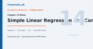 Statistics Class 12 Chapter 14 Simple Linear Regression and Correlation - freebooks.pk
